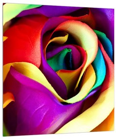 Farebný obraz abstraktnej ruže (30x30 cm)