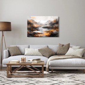 Obraz - Maľba horskej krajiny (90x60 cm)