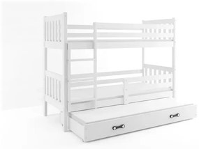 3-lôžková posteľ CARINO WHITE 80x190 cm