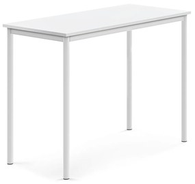 Stôl BORÅS, 1200x600x900 mm, laminát - biela, biela