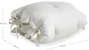Biely variabilný futón vhodný do exteriéru Karup Design OUT™ Sit&amp;Sleep White