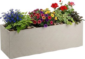 Květináč na kolečkách BETONIQUE 90x30 cm béžový