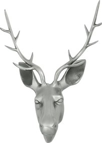 Strieborná nástenná dekorácia hlava jeleňa Deer L - 45 * 30 * 65cm