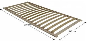Lamelový rošt 200x140 cm Flexy  3-zónový. Vlastná spoľahlivá doprava až k Vám domov. 752075