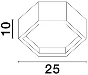 Dizajnové stropné svietidlo Samba 10 biele