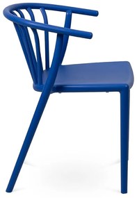 Modrá plastová záhradná stolička Capri – Bonami Essentials