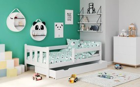 HLR, MARINELLA detská posteľ so zábranou, dekor biely, 160x80 cm