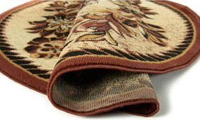 TA Koberec 7192B SVETLO BÉŽOVÝ ATLAS PP HNEDÉ KOLESO Rozmer: 80x80 cm