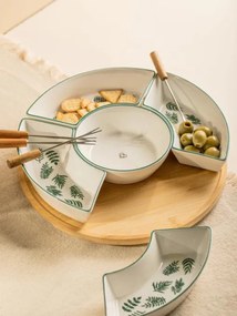 Sada servírovacích misiek FINCAN biela / zelená 755286