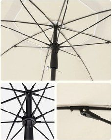 Slnečník SOLARA, Ø200cm, béžová SongmicsHome