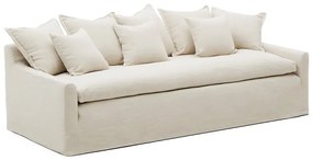 Béžová ľanová pohovka 230 cm Zenira – Kave Home