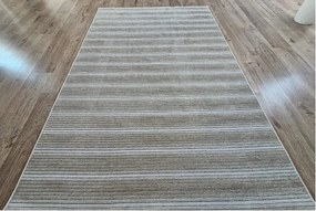 HU Béžový pruhovaný koberec Saloon CREAM Rozmer: 60x100 cm