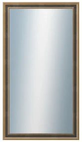 DANTIK - Zrkadlo v rámu, rozmer s rámom 50x90 cm z lišty TOOTH malá zlatá (3163)