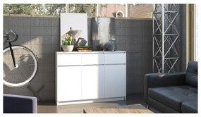 Komoda 3D3S 120 cm biela