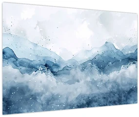 Obraz - Mraky a vlny, akvarel (90x60 cm)