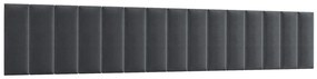 Set 15 čalúnených panelov Quadra 300x60 cm (tmavosivá). Vlastná spoľahlivá doprava až k Vám domov. 1052006