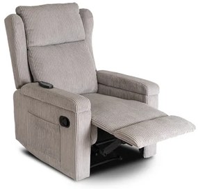 Masážne kreslo ANDREA, sivý menčester