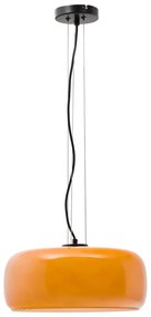 Oranžové LED závesné svietidlo so skleneným tienidlom ø 38 cm Reig – Kave Home