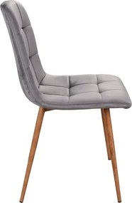 SI Mila D Sametová stolička sivý