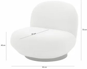 Otočné kreslo VIZZO svetlobéžové