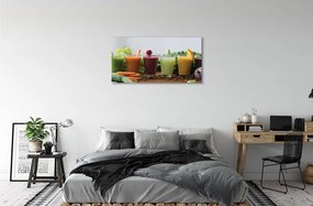 Obraz canvas Zeleninové, ovocné kokteily 100x50 cm