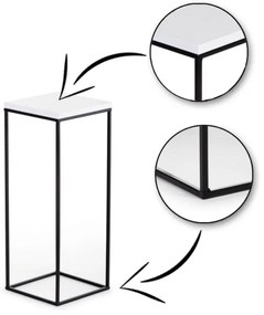 Stojan na kvety BASICLOFT 80x24 čierna/biela