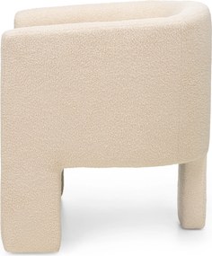 Designové křeslo Lorraine bouclé béžové