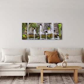 Obraz - Kamenný múr, Hamburg, Nemecko (120x50 cm)