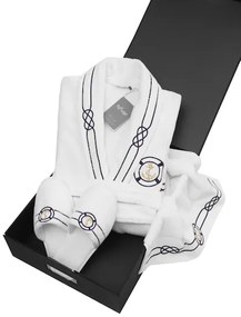 Soft Cotton Luxusný pánsky župan + uterák + papuče MARINE MAN v darčekovom balení