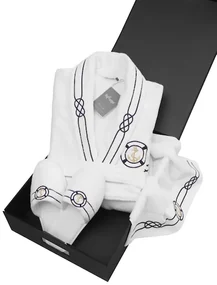 Soft Cotton Luxusný pánsky župan + uterák + papuče MARINE MAN v darčekovom balení
