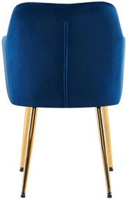 Jedálenská stolička Monett - zamat, G - Tmavo modrá