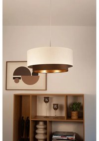 Závesné svietidlo na lanku NATIA 1xE27/60W/230V biele/hnedé