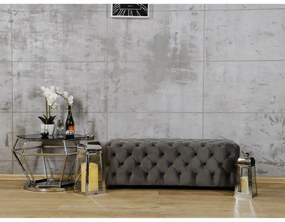 Dekorstudio Exkluzívna zamatová pufa LONGORIA Chesterfield sivá