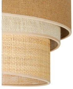 Duolla - Prisadený luster YUTE TRIO 1xE27/15W/230V pr. 45 cm hnedá/šedá/béžová