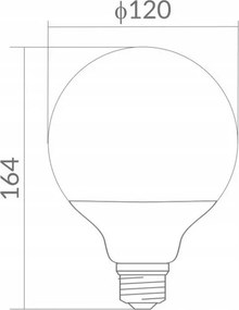 ECOLIGHT LED žiarovka - E27 - 25W - G120 - neutrálna biela