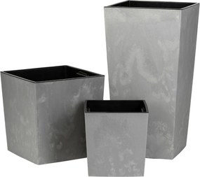Květináč FLORE Beton 41x39,5x39,5 cm šedý