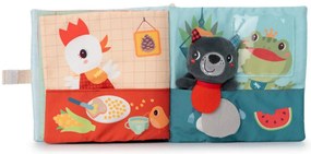 Lilliputiens - textilná knižka s prstovou bábkou - vlk Ľudovít sa učí jesť