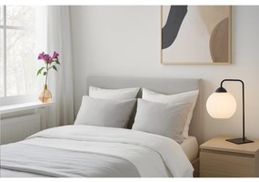 Stolná lampa Costa, 1x biele sklenené tienidlo, b