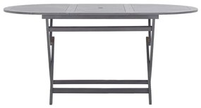 vidaXL Skladací záhradný stôl 160x85x75 cm, akáciový masív