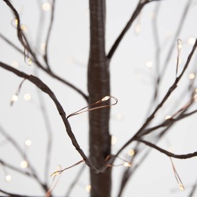 Vianočná stojaca lampa hnedý strom 120 cm vrátane LED s časovačom IP44 - Ki