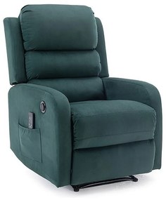 Masážne kreslo Mauri Velvet II, zelená