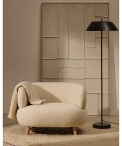 Béžové kreslo z textílie buklé Luisa – Kave Home