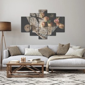 Obraz nôt a ruží (150x105 cm)