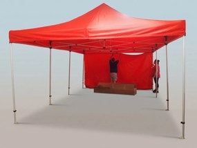 Rozkladací stan 6x4m - hliníkový hexagon, Biela