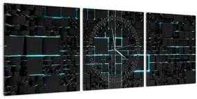 Obraz - Technologické rozhranie (s hodinami) (90x30 cm)