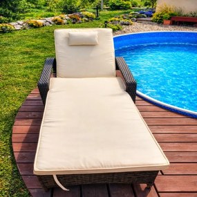 Vankúš / podsedák s vankúšom na záhradné lehátko