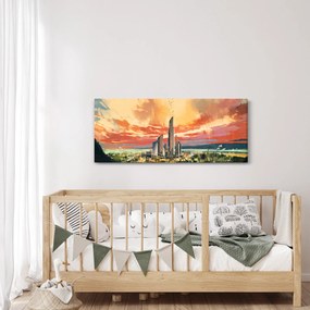 Obraz - Maľované mesto (120x50 cm)