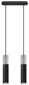 Sollux SL.0651 - Luster na lanku BORGIO 2xGU10/40W/230V betón/kov čierna
