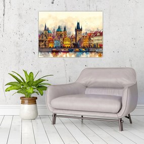 Obraz - Jeseň v maľovanom meste (70x50 cm)