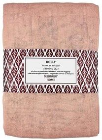 Záclona na stuhách Dolly polyester svetloružová 140x260 (x2) Merkury Home